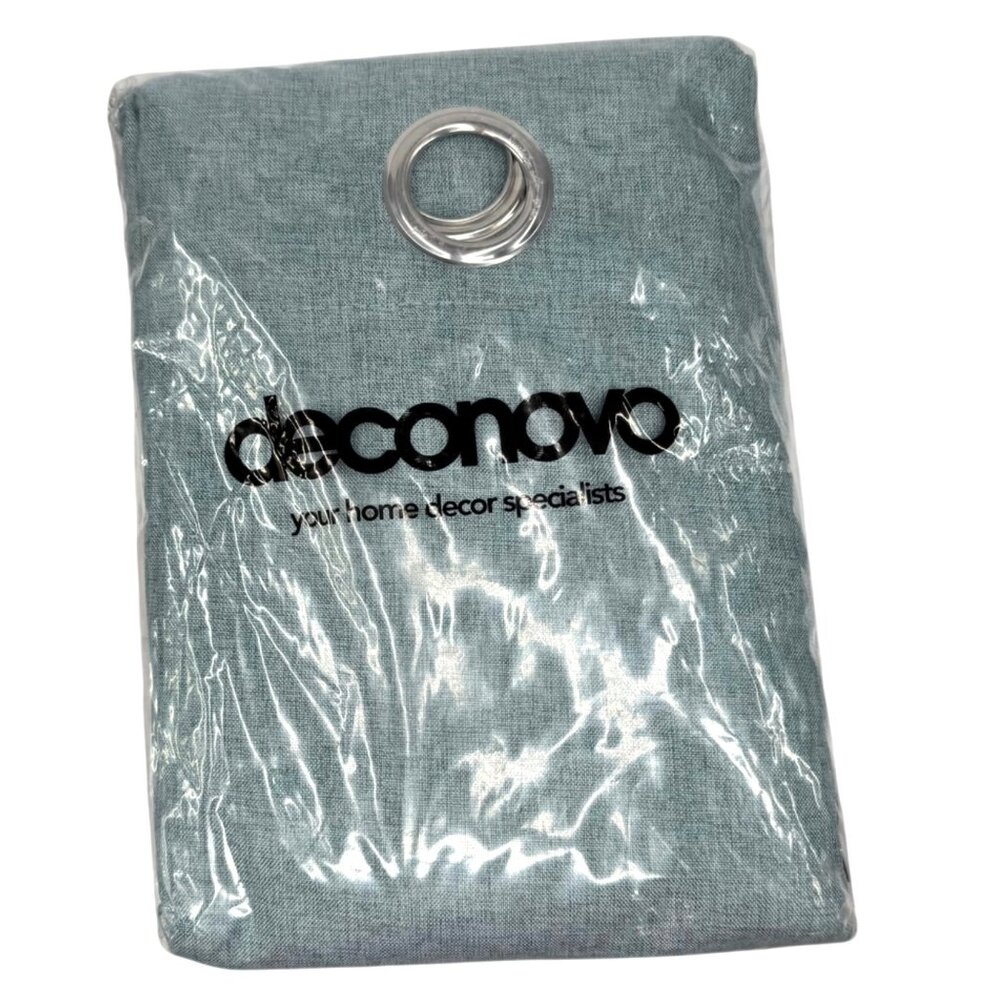 Deconovo Curtain Panel Set of 2 Teal 42"W x 84"H Ring Eyelet